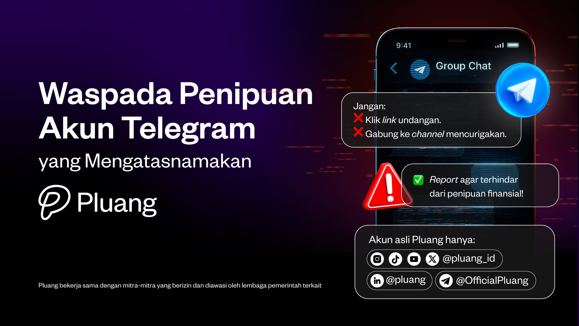 Waspada Akun Palsu! Kenali Daftar Akun Scam yang Mengatasnamakan Pluang